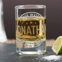 Personalised Shot Glass With Miniature - Save Water