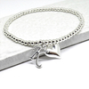 Personalised Silver Bracelet - Initial & Heart Charm