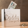 Personalised Silver Money Box - Daddy,  I Love You!