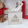 Personalised Silver Money Box - First Money Box