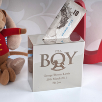 Personalised Silver Money Box - 