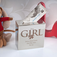 Personalised Silver Money Box - It