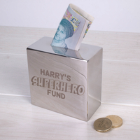 Personalised Silver Money Box - Super Fund