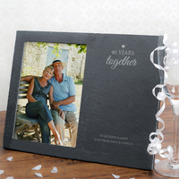 Personalised Slate Chalkboard Photo Frame - 40 Years Together