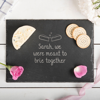 Personalised Slate Cheeseboard - Brie Together