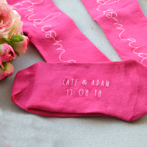 Personalised Socks - Hidden Message Bridesmaid