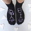 Personalised Socks - Stick Figure Wedding