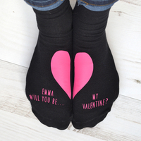 Personalised Socks - Will You Be My Valentine