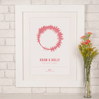 Personalised Soundwave First Dance Print