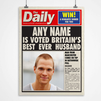 Personalised Spoof Newspaper Print - Best Husband