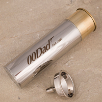 Personalised Stainless Steel Gun Cartridge Hip Flask - 00Dad