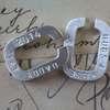 Personalised Sterling Silver Hug Cufflinks