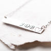 Personalised Sterling Silver Rectangle Necklace