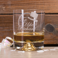 Personalised Stern Whisky Glass - Usher Top Hat