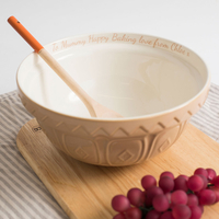 Personalised Tan Mixing Bowl