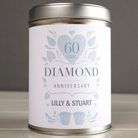 Personalised Tea Tin - Diamond Anniversary