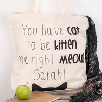Personalised Tote Bag - Kitten Meow