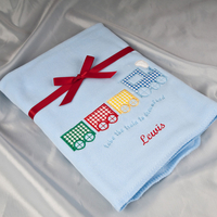Personalised Train Fleece Blanket