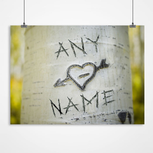 Personalised Tree Carving Print