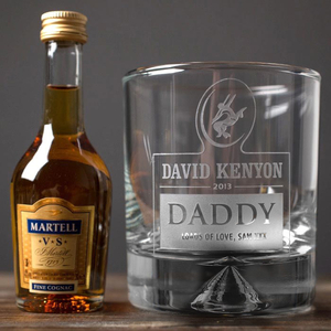 Personalised Tumbler & Brandy Miniature - Daddy