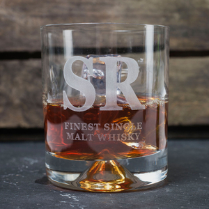 Personalised Whisky Tumbler and Glenfiddich Miniature - Finest