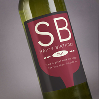 Personalised Wine - 21st Birthday Glass