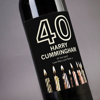 Personalised Wine - 40th Birthday