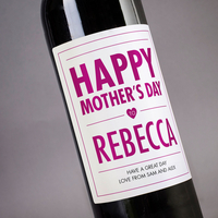 Personalised Wine - Happy Mother