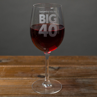 Personalised Wine Glass - Big 40