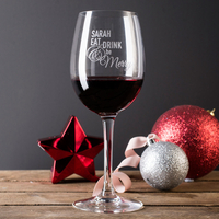 Personalised Wine Glass - Eat,  Drink & Be Merry