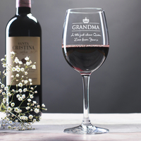 Personalised Wine Glass - Grandma Crown
