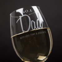 Personalised Wine Glass - No.1 Dad