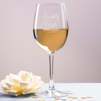 Personalised Wine Glass - Twenty One