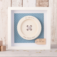 Personalised Wooden Button Box Frame