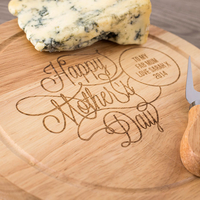 Personalised Wooden Cheeseboard Set - Happy Mother
