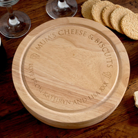 Personalised Wooden Cheeseboard Set