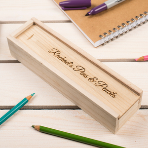 Personalised Wooden Pencil Box