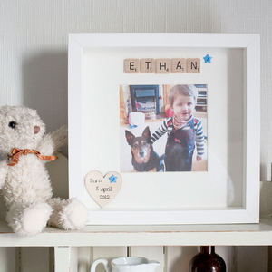 Personalised Wooden Photo Box Frame