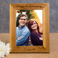 Personalised Wooden Photo Frame - Any Message