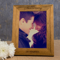 Personalised Wooden Photo Frame - Our First Anniversary