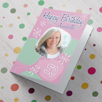 Photo Upload Card - 50th Birthday Girl