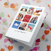 Photo Upload Card - Hearts & Sky