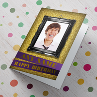 Photo Upload Card - Vintage Birthday