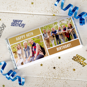 Photo Upload Chocolate Bar - 2 Photos & 2 Messages