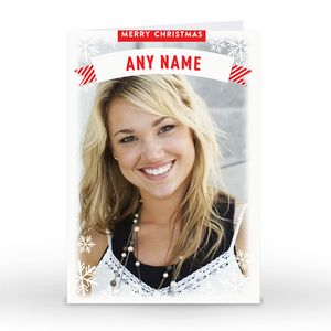 Photo Upload Christmas Card - Snow Frame