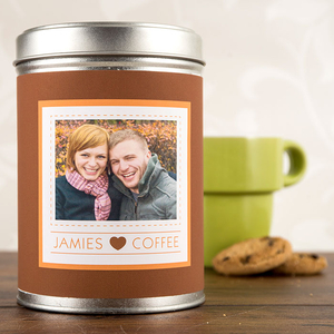 Photo Upload Coffee Tin - Heart