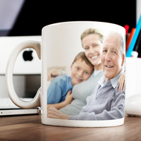 Photo Upload Mug - 3 Photos & Message,  Blue