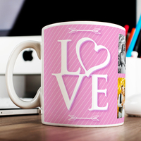 Photo Upload Mug - LOVE,  6 Photos