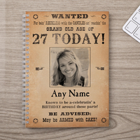 Photo Upload Notebook - Wanted,  Birthday Today!