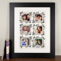 Photo Upload Print - Black Flowers